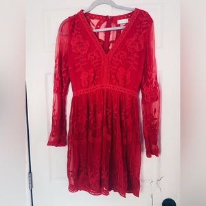 Altar’d State red long sleeve dress